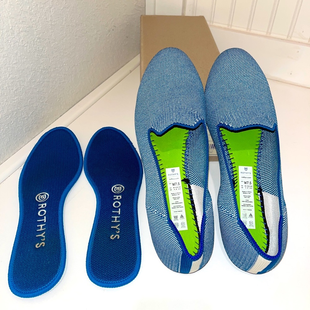 Rothy’s indigo cloud loafers sz 7.5